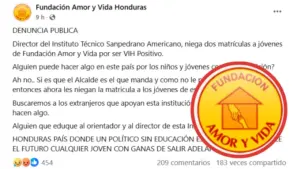 Denuncian presunta discriminación a jóvenes con VIH en instituto de San Pedro Sula